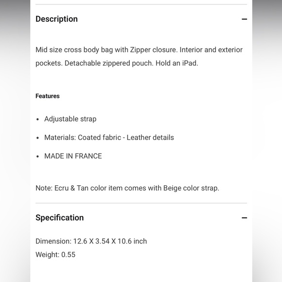 JACK GOMME “MAËL” medium crossbody bag! - Picture 3 of 12